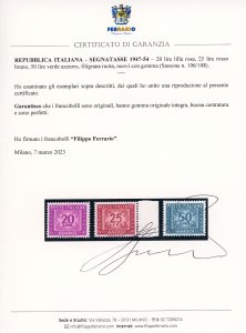 1947/54 - Filigrana ruota, serie ... 