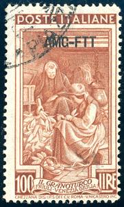 1951 - 100 lire Lavoro, dent. 14 1/4 x 13 ... 