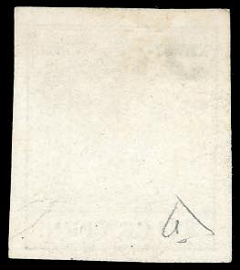 1857 - 10 cent. nero, carta a ... 