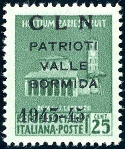 VALLE BORMIDA 1945 - 25 cent. Monumenti ... 