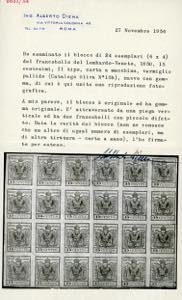 1854 - 15 cent. rosso vermiglio ... 