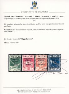 VEGLIA 1920 - Soprastampati in ... 