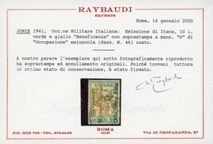 EMISSIONI DI ITACA 1941 - 10 l. ... 