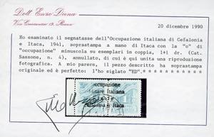 EMISSIONI DI ITACA SEGNATASSE 1941 ... 