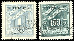 CORFU SEGNATASSE 1941 - 1 d. e 100 d. ... 