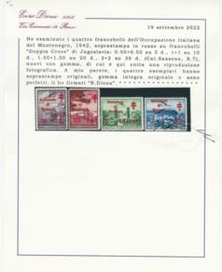 MONTENEGRO 1942 - Croce Rossa, ... 