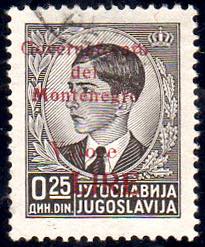 MONTENEGRO 1942 - 25 p. soprastampa in ... 
