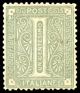 EMISSIONI GENERALI 1874 - 1 cent. De La Rue, ... 