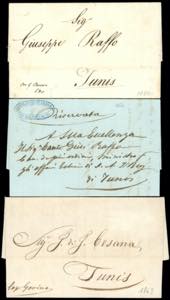 TUNISI 1834/53 - Cinque lettere ... 