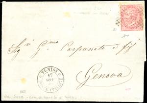 TUNISI 1869 - Lettera scritta a Susa ... 