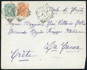 LA CANEA 1899 - 20 cent. Umberto I, 5 cent. ... 
