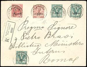 LA CANEA 1907 - 5 cent., tre ... 