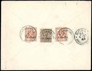 LA CANEA 1907 - 5 cent., tre ... 
