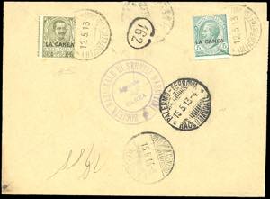 LA CANEA 1913 - 45 cent. Floreale, 5 cent. ... 