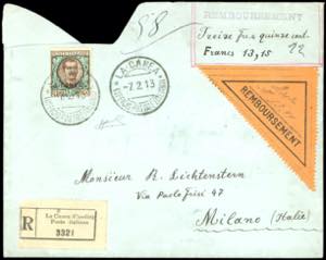 LA CANEA 1913 - 1 lira soprastampato (12), ... 