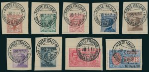 ALBANIA-HIMARA 1917 - Floreale, Leoni, ... 