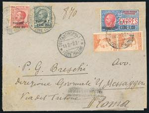 COSTANTINOPOLI 1922 - 1,20 pi. su 15 cent., ... 