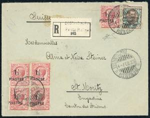 COSTANTINOPOLI 1923 - 1/2 pi. su 10 cent. ... 