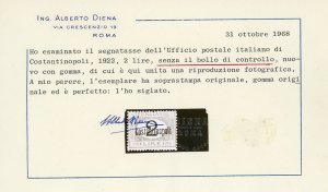 COSTANTINOPOLI SEGNATASSE 1922 - ... 