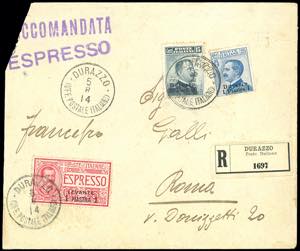 DURAZZO 1914 - 30 pa. su 15 cent., 1 pi. su ... 