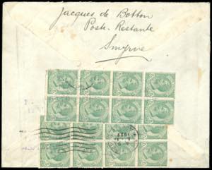 SMIRNE 1922 - 5 cent. Leoni (Regno 81), due ... 