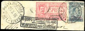 VALONA 1916 - 30 pa. su 15 cent., ... 