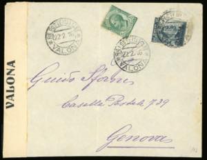 VALONA 1914/16 - Tre buste, di cui ... 