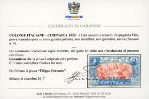 1923 - 1 lira Propaganda Fide, ... 