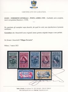 POSTA AEREA 1932 - Garibaldi, ... 