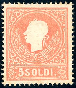 1859 - 5 soldi rosso, II tipo (30), ben ... 