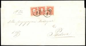 1861 - 5 soldi rosso, II tipo (30), tre ... 