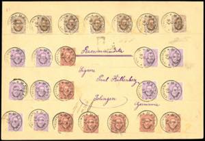 1897 - 1 lira, sette esemplari, 60 cent., ... 