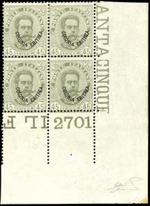 1896 - 45 cent. verde oliva Umberto I, ... 
