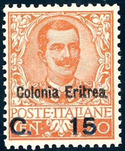 1905 - 15 cent. su 20 cent. arancio floreale ... 