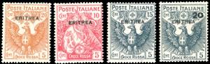1916 - Croce Rossa, serie completa (41/44), ... 