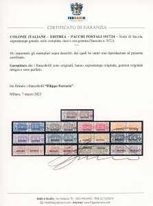 PACCHI POSTALI 1917/24 - Nodo di ... 