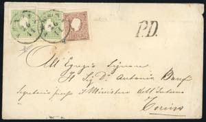 1862 - 3 soldi verde giallo, due esemplari, ... 