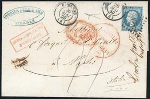 NAPOLI-FRANCIA 1859 - 20 cent. Napoleone III ... 