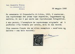 1912 - 5 cent. Leoni, soprastampa ... 