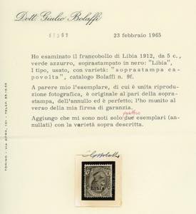 1912 - 5 cent. Leoni, soprastampa ... 