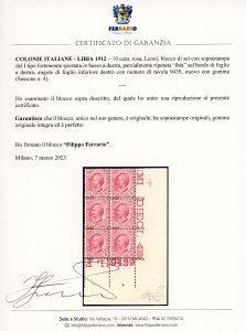 1912 - 10 cent. rosa Leoni, ... 