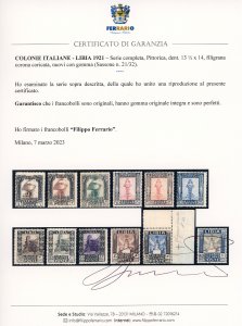 1921 - Pittorica, filigrana ... 