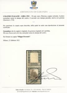 1921 - 30 cent. Pittorica, coppia ... 