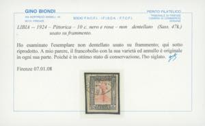 1924 - 10 cent. Pittorica, non ... 