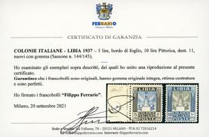 1937 - 5 lire e 10 lire Pittorica, ... 