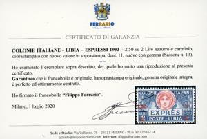 ESPRESSI 1933 - 2,50 su 2 lire ... 