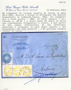 1865 - 2 soldi giallo, dent. 14, ... 