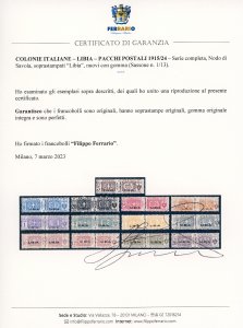 PACCHI POSTALI 1915/24 - Nodo di ... 