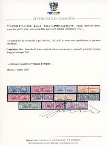 PACCHI POSTALI 1927/37 - Fasci al ... 