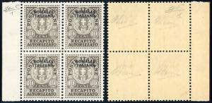 RECAPITO AUTORIZZATO 1939 - 10 cent. bruno ... 